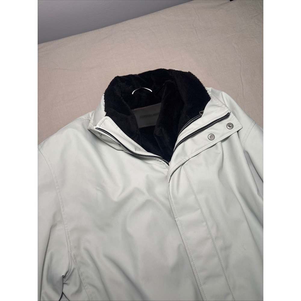 Johnston & Murphy Mens Full Zip Fleece Lined Jacket Light Gray Size L PL 11590